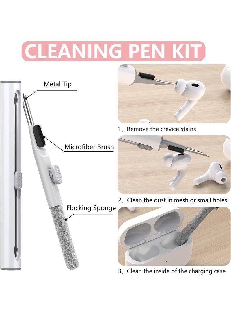 4 Pairs Replacement Ear Tips for AirPods Pro 2nd/1st Generation with Portable Storage Box & Cleaner Pen,Noise Reduction Holewith & Built-in dust Guard Screen,Silicone Ear Tips for AirPods Pro (White) - Image 2